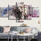 Loskii Spray Oil Paintings Canvas Five Combination Decorative Paintings Statue of Liberty Wall Art For Home Decorations