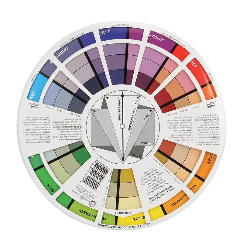 Artists Colour Wheel Mixing Colour Guide 105mm Pocket Artist Colour Wheel