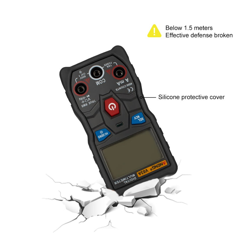 ANENG V03A Automatic Intelligent Gear Recognition Electrician NCV Pocket True RMS Digital Multimeter 4000 Counts Resistance Frequency Buzzer NCV Diode Measurement