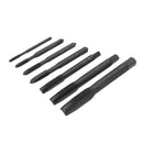 Drillpro 7pcs M3-M12 HSS Nitriding Coated Screw Thread Tap Set Machine Thread Tap Drill