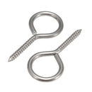 10Pcs M3 40mm 304 Stainless Steel Self Tapping Screw Eye Thread Eye Bolt Ring Hook