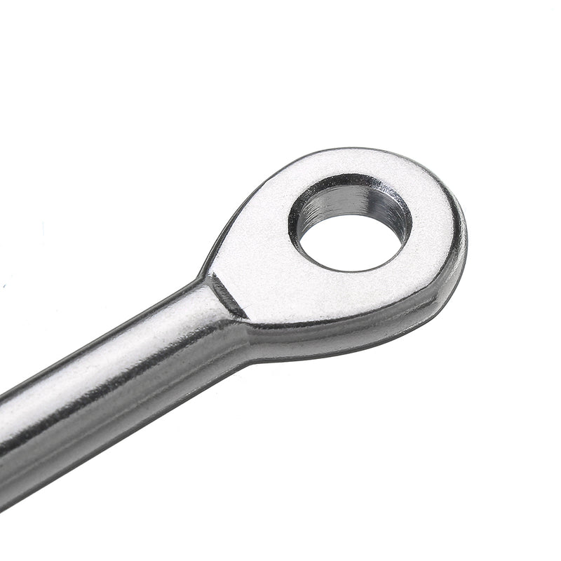 3mm 316 Marine Grade Polished Stainless Steel Swage Eye Terminal Steel Wire Rope Eyelet