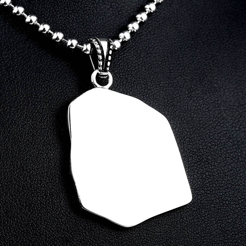 Retro Stainless Steel Maya Characters Titanium Steel Ball Pendant Chain Selection for Men