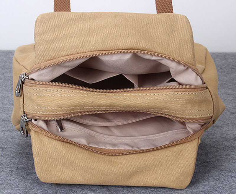Fashion Portable Insulated Canvas lunch Bag Thermal Food Picnic Cooler Lunch Bags Lunch Box Bag