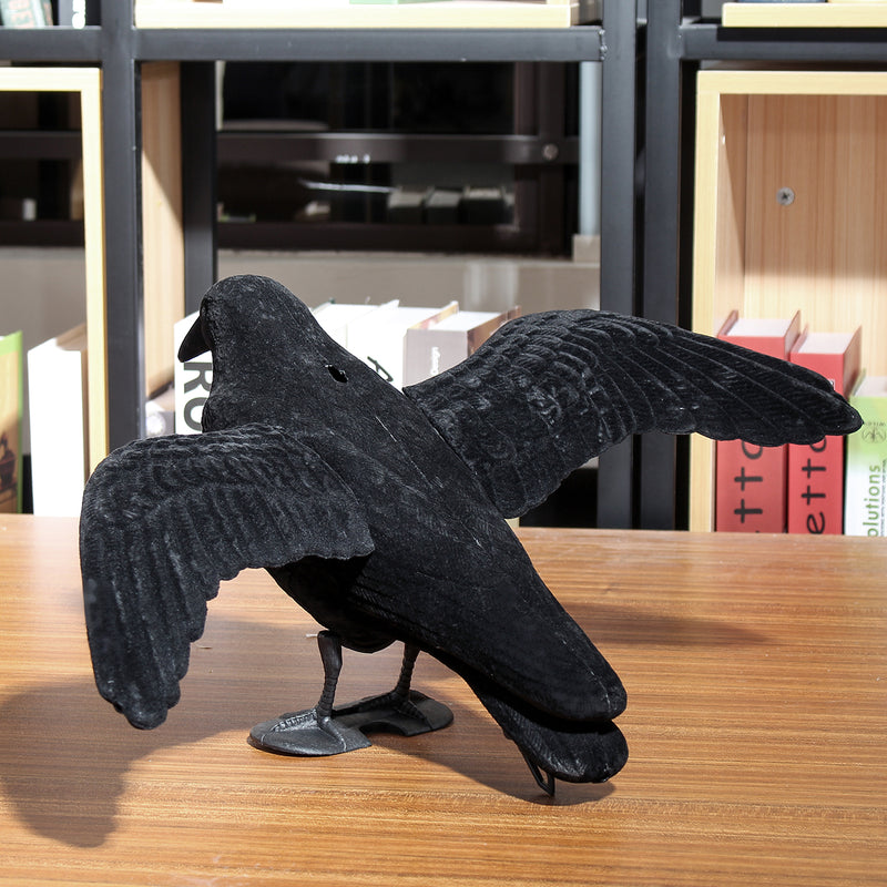 Crow Hunting Decoy Scare Bird Away Scarecrow Realistic Animal Scarer Decoration