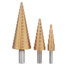 6pcs HSS Cone Reduced Shank Drill Bit Set Step Drill Bits with Saw Drills Set