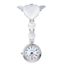Women Sweet Heart Wing Metal Nurse Watch Pendant Clip Watch