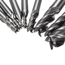 8Pcs/Set Milling Cutter Drill Bit Tools Solid Carbide End Milling Cutter 4 Flute HSS 1/16-1/2 Inch