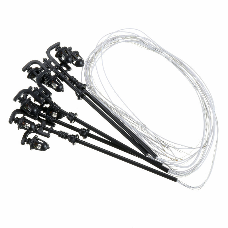 5Pcs/Set 1: 100 HO Scale LED Model Garden Lights Street Light Road Lamps 2-Head
