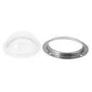 78MM Waterproof 120 Degree Optical Glass Lens + Aluminum Ring For 20W-100W High Power LED Chip