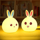 LED Small Night Light Sleeping Lamp Baby Room Rabbit Bear Light Kids Bed Lamps Remote Control