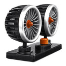 12V/24V Electric Van Car Dual Head Cooling 360 Oscillating Dashboard Air Fan
