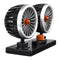 12V/24V Electric Van Car Dual Head Cooling 360 Oscillating Dashboard Air Fan