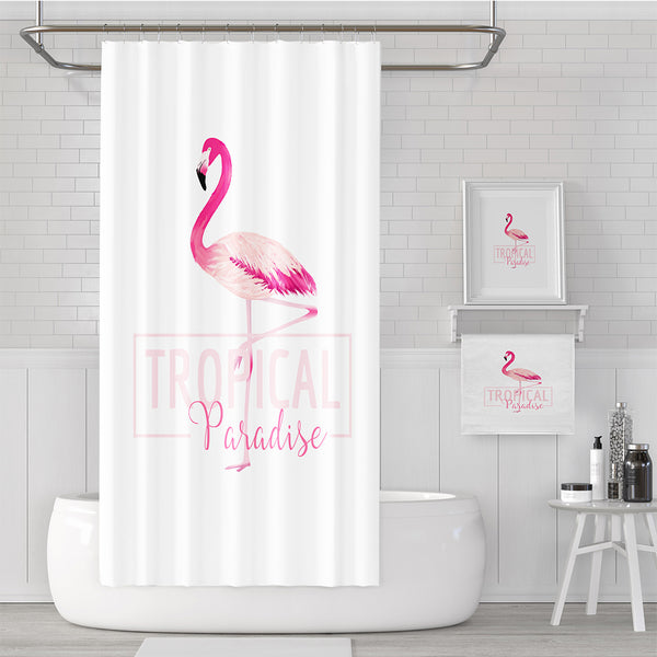 1.8M Cartoon Waterproof Bathroom Bath Shower Curtain Polyester Fabric With 12 Hook