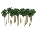 20pcs Plastic Palm Tree Model Train Green Brown Landscape Layout Scale Decorations 16cm 6.3