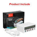 Multi USB 5 Port Power Charger Wireless Fast Charging Stand Dock Station QC3.0