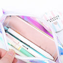 Cool Laser Transparent Color Pencil Bag PVC Waterproof Cosmetic Bag