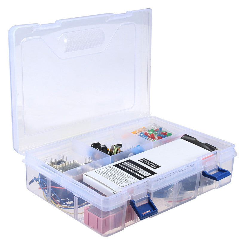 28 Kinds UNO R3 Basics Breadboard Buzzer Sensor LED Element Kit