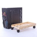 H-type Four Wheel Thickening Wood Computer Case Host Moving Bracket Adjustable CPU Stand