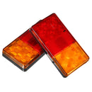 Pair 12V 8 LED Lights Tail Lamp Stop Indicator For Trailer 4WD 4X4 Camper Ute