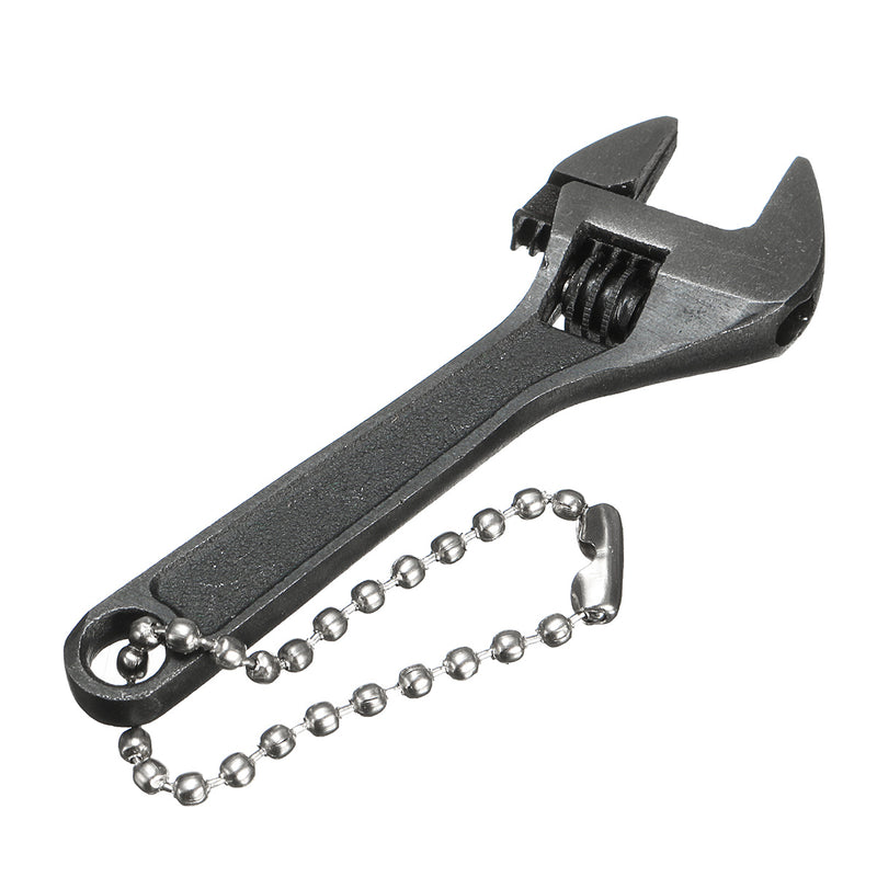 DANIU 66mm 2.6inch Mini Metal Adjustable Wrench Spanner Hand Tool 0-10mm Jaw Wrench Black