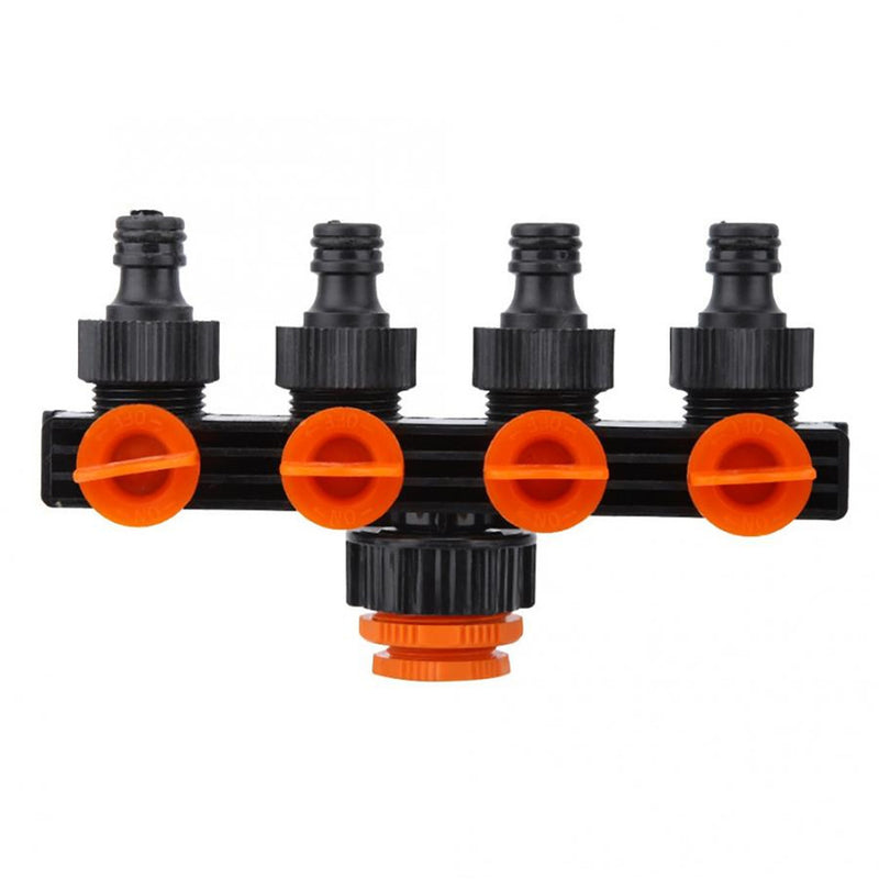 Universal 4 Way Household Garden Water Separator G1/2" G3/4" G1 Hose Pipe Splitter Valve Quick Connector Adapter for Irrigation Watering