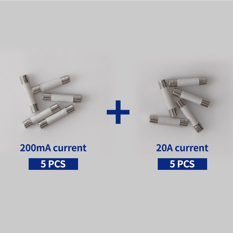 10 Pcs ANENG 6X30mm Ceramic Fuse 200mA 20A for Multimeter