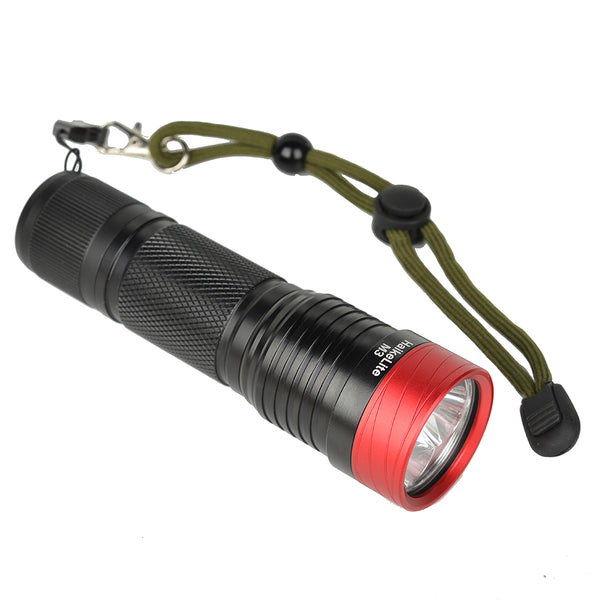 HaikeLite M3 3000 Lumens Flashlight 5 Modes 26650/26350/18650 Battery Work Lamp Camping Hunting Portable Torch Light