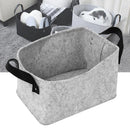 Felt Storage Basket Closet Toy Book Hamper Laundry Bag Shelf Box Desktop Organizer