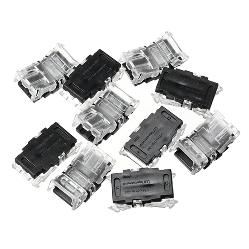 10PCS 2Pin 10mm Connector + 5M Extension Cable Wire for Single Color LED Strip Light