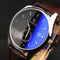 YAZOLE 306 Men Fashion Casual Luminous Hands Calendar Leather Quartz Watch