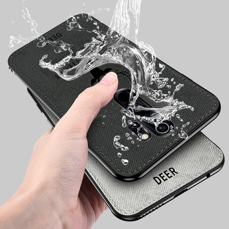 Bakeey Deer Luxury Canvas Cloth Shockproof Anti-fingerprint Protective Case for Xiaomi Redmi Note 8 Pro