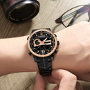 NAVIFORCE NF9119 Men Watch Luxury Dual Display Stainless Steel Strap Business Quartz Watch