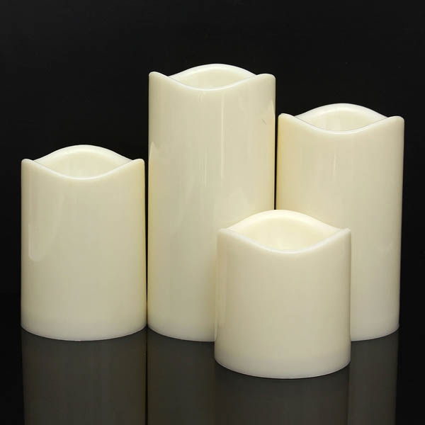 Cylindrical Flickering LED Candle Light Flameless Garden Yard Christmas Lamp Decoration