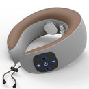 Electric Pulse Neck Massager 3 Modes Health Care Relaxation Tool 9 Speeds Smart Cervical Shoulder Massage Therapy Device U-shaped Multi-function Massage Pillow Relieve Fatigue
