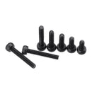 600Pcs Black Carbon Steel 10.9 Grade Hexagon Cap Button Head Flat Head Screw Nuts Assortment Set