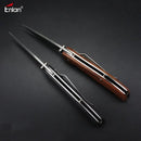 Enlan L05 8CR13Mov Blade G10 or Wood Handle Folding Pocket Knife With Clip Liner-lock Stainless Steel Knife
