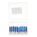 Drillpro 10pcs 0.1-1.5mm 30 Degree PCB Engraving Bit Blue Nano Coated Carbide CNC Flat Bottom Engraving Bit Router Tool