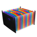 New 24 Pockets Expanding File Folder Portable Accordion File Folder A4 Expandable Business File Folder