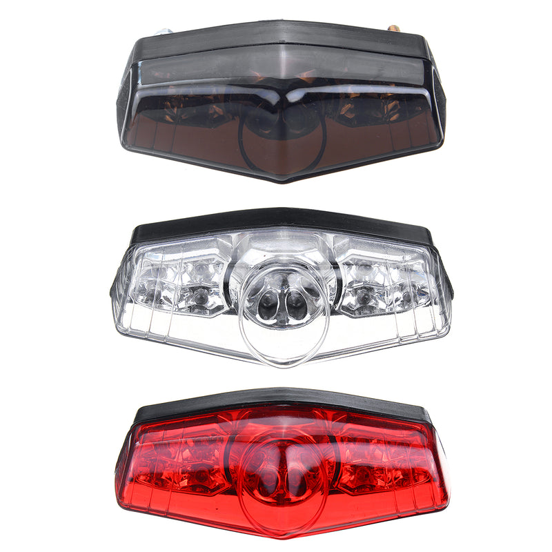 DC12V Red LED Universal Motorcycle ATV Dirt Bike Brake Stop Running Tail Light Without Bracket