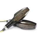 Pair E8 Motorcycle Metal 16 LED Turn Signal Indicator Light Blinker Amber Universal