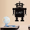 New 70X50CM Blackboard Black Robot Wall Sticker Home Decoration