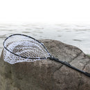 LEO Folding Fish Net Ultra-light Aluminum Alloy Rubber Mesh Catch Tackle Tool Fishing Accessories