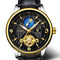TEVISE T820B Casual Moon Phase Automatic Mechanical Watch Luxury Leather Strap Men Watch