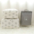 Honana Signature Cotton Storage Bag Portable Folding Organizer Quilt Bag Pouch Washable Container