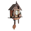 Cuckoo Clock Mount Wooden Wall Clock Analog Auto Swinging Pendulum Home Decorations