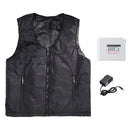 Electric Black Vest Heated Waistcoat Cloth Thermal Warm Pad Winter Body Warmer
