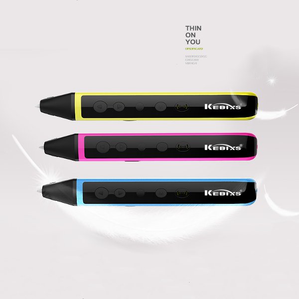 Kebixs Light Weight Design 3D Printing Pen ABS/PLA Speed Adjustable