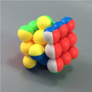 Classic Round Ball Magic Cube Toys 3x3x3 PVC Sticker Block Puzzle Speed Cube