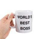 WORLD'S BEST BOSS" Cup Funny Coffee Mug Mugs Cup Gift Present Office Coffee Soup Tea Cup Gift